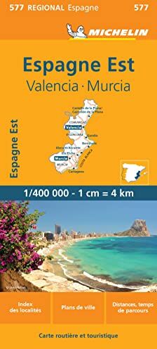 Michelin España este: Valencia, Murcia : carte routière et touristique