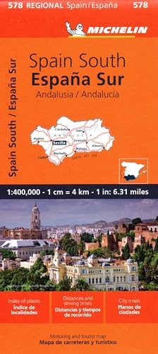 Michelin Spagna Andalusia: Straßen- und Tourismuskarte 1:400 000: 578