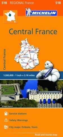 Michelin Centre-Central France 1:200.000: Map