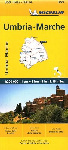 Michelin Umbria e Marche: Straßen- und Tourismuskarte 1:200.000: 359