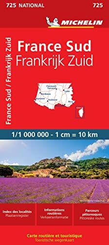 Michelin FRANCE SUD / ZUID FRANKRIJK 11725 CARTE ' NATION: Wegenkaart Schaal 1: 1.000.000