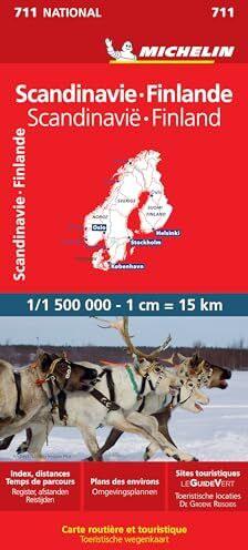 Michelin SCANDINAVIE FINLANDE FINLAND 11711 CARTE ' NATIONA: Wegenkaart Schaal 1: 1.500.000