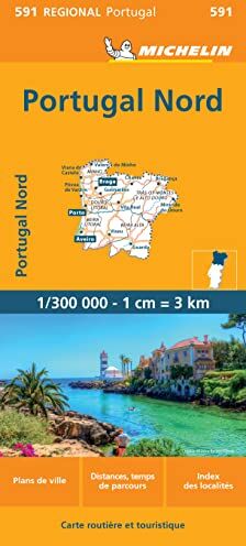 Michelin PORTUGAL NORTE 11591 CARTE ' REGIONAL '  K: Wegenkaart Schaal 1 : 300.000