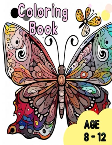 ATI Butterflies and Flowers Coloring Book: Easy to coloring with girls and boys, Flowers