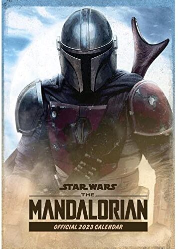 Pyramid Star Wars: The Mandalorian Calendar 2023 Calendario mensile a vista, 30 cm x 42 cm Prodotto ufficiale