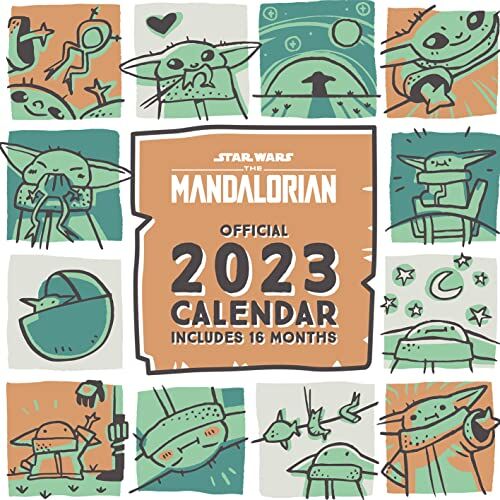 Pyramid Disney Star Wars Calendario 2023 per bambini, motivo: The Mandalorian, 30 x 30 cm, prodotto ufficiale, Multicolore