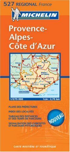 Michelin Provence, Alpes, Côte d'Azur 1:275.000: No.527