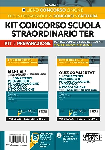 AA. VV. Kit concorso scuola straordinario Ter. Manuale completo+Quiz commentati. Con espansione online. Con software di simulazione