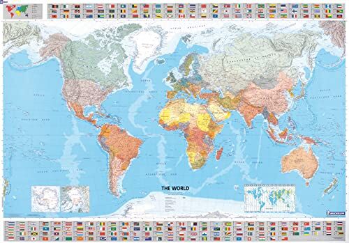 Michelin Il mondo scala 1:28.500.000. Ediz. plastificata ca. 100x144 cm [Lingua Inglese]