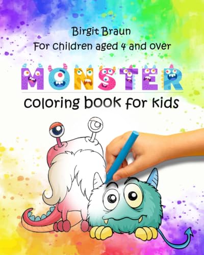 Braun Monster coloring book for kids: For children aged 4 and over