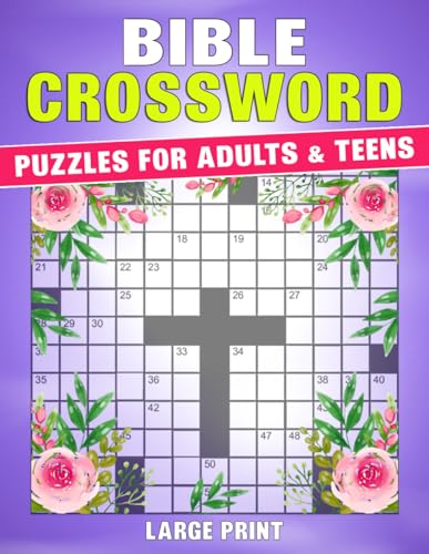 Canon Bible Crossword Puzzles For Adults & Teens Large Print: 50 Puzzles