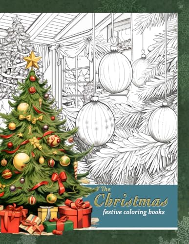 Apple The Christmas festive coloring book: holiday coloring book for adults