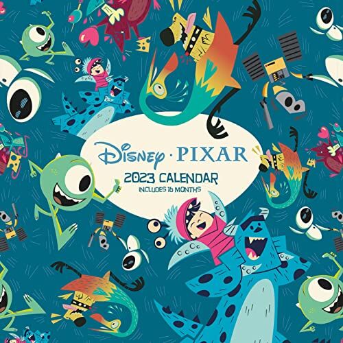Pyramid Calendario Disney Pixar 2023 – Agenda mensile per una vista, 30 cm x 30 cm – Prodotto ufficiale