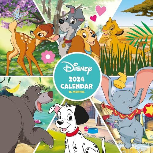 Pyramid Calendario Disney Classics 2024 – Calendario quadrato mensile, 30 x 30 cm, regali Disney per donne, uomini e bambini, prodotto ufficiale