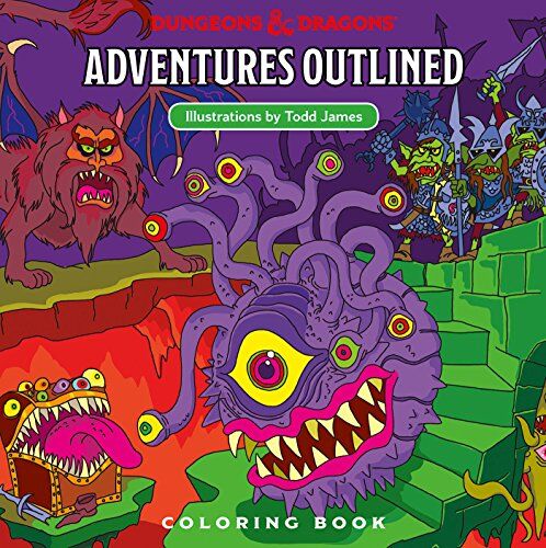 Wizards of the Coast Dungeons & Dragons Adventures Outlined Coloring Book