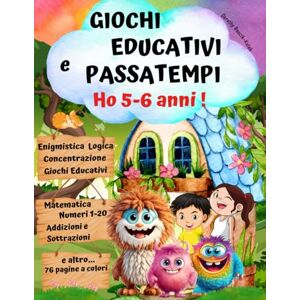 Bascik-Kolek, Dorothy HO 5-6 ANNI ! Libro Attività.Giochi Educativi e Passatempi Intelligenti-Enigmistica per Bambini: Quaderno Esercizi Prescolare/Prima elementare. Allena ... a Contare, Addizioni e Sottrazioni Bascik-Kolek, Dorothy HO 5-6 ANNI ! Libro Attività.Giochi Educativi e Passatempi Intelligenti-Enigmistica per Bambini: Quaderno Esercizi Prescolare/Prima elementare. Allena ... a Contare, Addizioni e Sottrazioni