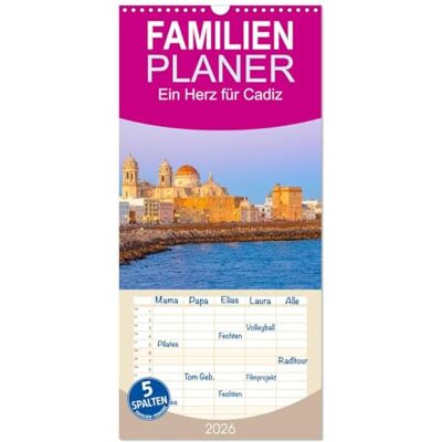 Kramer, Christa Familienplaner 2026 Ein Herz für Cadiz mit 5 Spalten (Wandkalender, 21 x 45 cm) : Zauberhafte Impressionen von Cadiz der alten spanischen Hafenstadt Andalusiens Kramer, Christa Familienplaner 2026 Ein Herz für Cadiz mit 5 Spalten (Wandkalender, 21 x 45 cm) : Zauberhafte Impressionen von Cadiz der alten spanischen Hafenstadt Andalusiens