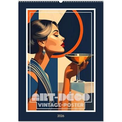 Braun Art-Déco Vintage-Poster (Wandkalender 2026 DIN A2 hoch), Monatskalender: Werbung in Plakaten zwischen den Kriegen Braun Art-Déco Vintage-Poster (Wandkalender 2026 DIN A2 hoch), Monatskalender: Werbung in Plakaten zwischen den Kriegen