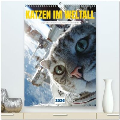 Fotografie, Mb Katzen im Weltall lustiger Katzenkalender für Kinder, Familien und Katzenliebhaber (hochwertiger Premium Wandkalender 2026 DIN A2 hoch), Kunstdruck ... für Katzenliebhaber und Katzenbesitzer. Fotografie, Mb Katzen im Weltall lustiger Katzenkalender für Kinder, Familien und Katzenliebhaber (hochwertiger Premium Wandkalender 2026 DIN A2 hoch), Kunstdruck ... für Katzenliebhaber und Katzenbesitzer.