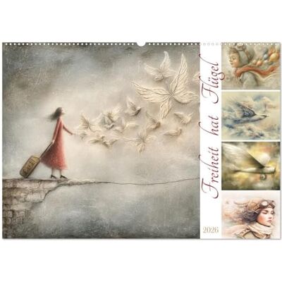 CALVENDO Freiheit hat Flügel (Wandkalender 2026 DIN A2 quer), Monatskalender: Bildwelten zwischen Himmel und Sehnsucht inspiriert von der Idee des Fliegens CALVENDO Freiheit hat Flügel (Wandkalender 2026 DIN A2 quer), Monatskalender: Bildwelten zwischen Himmel und Sehnsucht inspiriert von der Idee des Fliegens