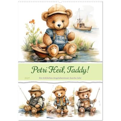 CALVENDO Petri Heil, Taddy! (Calendario da parete 2027 DIN A2 alto), calendario mensile: "Con il suo piccolo angelo e un grande cuore, Taddy è seduto sull'acqua, ascolta lo schiaccio, sogna CALVENDO Petri Heil, Taddy! (Calendario da parete 2027 DIN A2 alto), calendario mensile: "Con il suo piccolo angelo e un grande cuore, Taddy è seduto sull'acqua, ascolta lo schiaccio, sogna