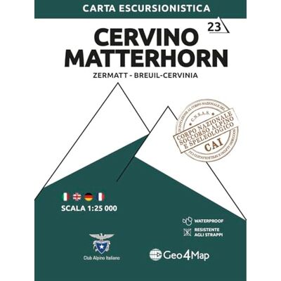 LIBRERIA GEOGRAFICA 23 Matterhorn Zermatt, Breuil-Cervinia. Carta escursionistica 1:25.000. Ediz. multilingue LIBRERIA GEOGRAFICA 23 Matterhorn Zermatt, Breuil-Cervinia. Carta escursionistica 1:25.000. Ediz. multilingue