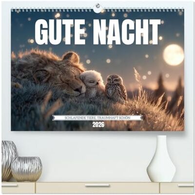 Fotografie, Mb GUTE NACHT Schlafende Tiere, traumhaft schön (hochwertiger Premium Wandkalender 2026 DIN A2 quer), Kunstdruck in Hochglanz: Schlafende Tiere und ... Harmonie und eine Portion Ruhe. Fotografie, Mb GUTE NACHT Schlafende Tiere, traumhaft schön (hochwertiger Premium Wandkalender 2026 DIN A2 quer), Kunstdruck in Hochglanz: Schlafende Tiere und ... Harmonie und eine Portion Ruhe.