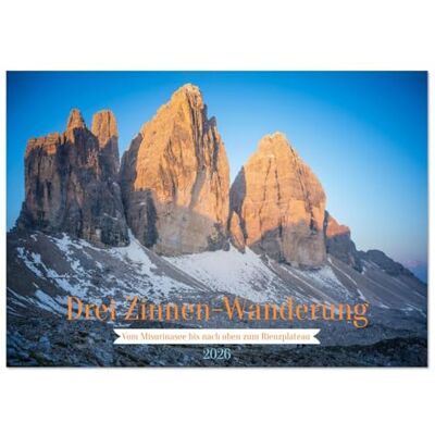 Bugdoll, Thomas Drei Zinnen-Wanderung: Vom Misurinasee bis nach oben zum Rienzplateau (Tischkalender 2026 DIN A5 quer), Monatskalender: Genieße eine der eindrucksvollsten Dolomiten-Wanderungen!. Bugdoll, Thomas Drei Zinnen-Wanderung: Vom Misurinasee bis nach oben zum Rienzplateau (Tischkalender 2026 DIN A5 quer), Monatskalender: Genieße eine der eindrucksvollsten Dolomiten-Wanderungen!.