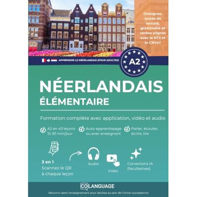 Academy, coLanguage Néerlandais A2 élémentaire : formation complète avec application, vidéo et audio: Apprenez le néerlandais A2 avec activités, dialogues, exercices, ... ou en classe. Préparez NT2 et CNaVT A2.: 2 Academy, coLanguage Néerlandais A2 élémentaire : formation complète avec application, vidéo et audio: Apprenez le néerlandais A2 avec activités, dialogues, exercices, ... ou en classe. Préparez NT2 et CNaVT A2.: 2