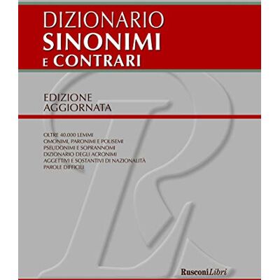 AA.VV. Dizionario sinonimi e contrari AA.VV. Dizionario sinonimi e contrari