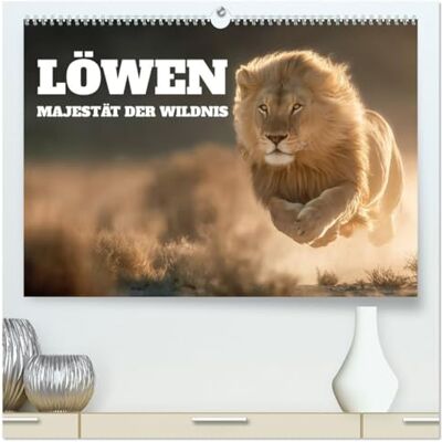 Fotografie, Mb Löwen Majestät der Wildnis (hochwertiger Premium Wandkalender 2026 DIN A2 quer), Kunstdruck in Hochglanz: Löwen in Afrikas Wildnis verkörpern ... und Steppe ein ganzes Jahr lang in Bildern Fotografie, Mb Löwen Majestät der Wildnis (hochwertiger Premium Wandkalender 2026 DIN A2 quer), Kunstdruck in Hochglanz: Löwen in Afrikas Wildnis verkörpern ... und Steppe ein ganzes Jahr lang in Bildern