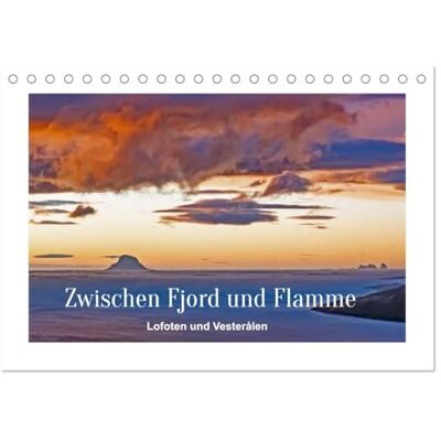 CALVENDO Zwischen Fjord und Flamme (Tischkalender 2026 DIN A5 quer), Monatskalender: Licht und Schatten CALVENDO Zwischen Fjord und Flamme (Tischkalender 2026 DIN A5 quer), Monatskalender: Licht und Schatten