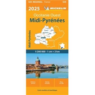 Michelin MIDI PYRENEES 10525 2025: wegenkaart schaal 1:200.000 Michelin MIDI PYRENEES 10525 2025: wegenkaart schaal 1:200.000