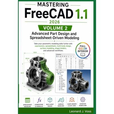Voss Mastering FreeCAD 1.1 (2026)- Volume 2: Advanced Part Design and Spreadsheet-Driven Modeling Voss Mastering FreeCAD 1.1 (2026)- Volume 2: Advanced Part Design and Spreadsheet-Driven Modeling