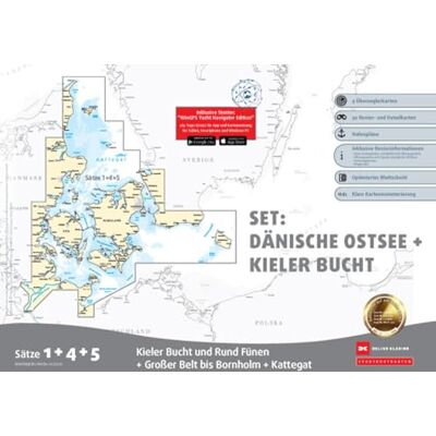 DELIUS KLASING Sportbootkarten Satz 1, 4 und 5 Set: Dänische Ostsee und Kieler Bucht (Ausgabe 2026) DELIUS KLASING Sportbootkarten Satz 1, 4 und 5 Set: Dänische Ostsee und Kieler Bucht (Ausgabe 2026)
