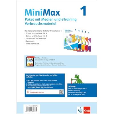 Klett Ernst /Schulbuch MiniMax 1. Paket Themenhefte mit Medien und eTraining (5 Hefte: Zahlen und Rechnen A & B, Größen und Sachrechnen, Geometrie, Teste-dich-selbst, ... Beilage) Verbrauch Klasse 1 Klett Ernst /Schulbuch MiniMax 1. Paket Themenhefte mit Medien und eTraining (5 Hefte: Zahlen und Rechnen A & B, Größen und Sachrechnen, Geometrie, Teste-dich-selbst, ... Beilage) Verbrauch Klasse 1