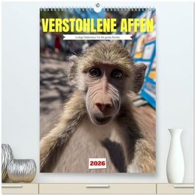 Fotografie, Mb Verstohlene Affen Lustige Diebestour für die ganze Familie (hochwertiger Premium Wandkalender 2026 DIN A2 hoch), Kunstdruck in Hochglanz: Lustiger ... oder Geschenkidee für Kinder. Fotografie, Mb Verstohlene Affen Lustige Diebestour für die ganze Familie (hochwertiger Premium Wandkalender 2026 DIN A2 hoch), Kunstdruck in Hochglanz: Lustiger ... oder Geschenkidee für Kinder.
