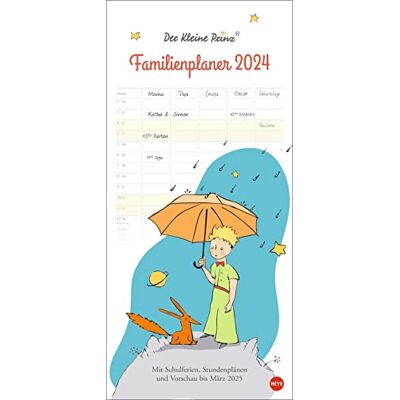 Heye Il Piccolo Principe Famiglia Agenda 2024 Calendario Famiglia con motivi del libro dei bambini Classico Calendario da parete con 5 colonne. Agenda per famiglie Heye Il Piccolo Principe Famiglia Agenda 2024 Calendario Famiglia con motivi del libro dei bambini Classico Calendario da parete con 5 colonne. Agenda per famiglie