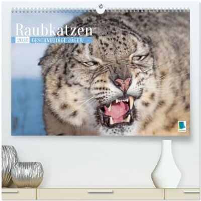 Calvendo, Calvendo Raubkatzen: Geschmeidige Jäger (hochwertiger Premium Wandkalender 2026 DIN A2 quer), Kunstdruck in Hochglanz: Raubtiere: Elegant, stark und gefährlich Calvendo, Calvendo Raubkatzen: Geschmeidige Jäger (hochwertiger Premium Wandkalender 2026 DIN A2 quer), Kunstdruck in Hochglanz: Raubtiere: Elegant, stark und gefährlich