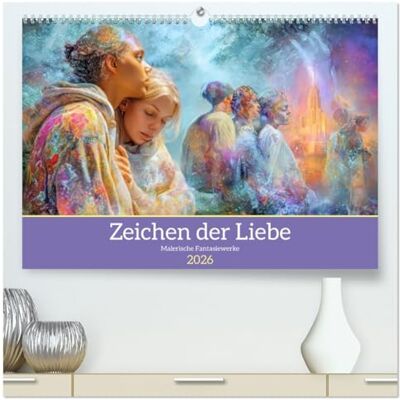 Brunner-Klaus, Liselotte Zeichen der Liebe Malerische Fantasiewerke (hochwertiger Premium Wandkalender 2026 DIN A2 quer), Kunstdruck in Hochglanz: Romantische Harmonie Brunner-Klaus, Liselotte Zeichen der Liebe Malerische Fantasiewerke (hochwertiger Premium Wandkalender 2026 DIN A2 quer), Kunstdruck in Hochglanz: Romantische Harmonie