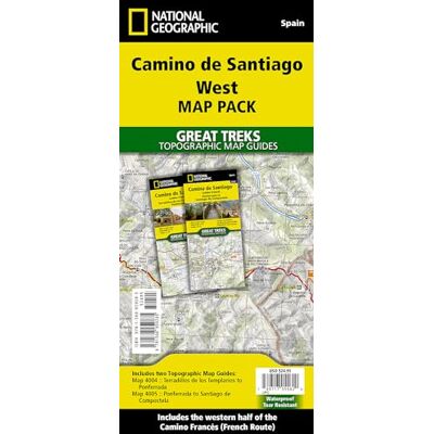 National Geographic Maps Camino de Santiago Camino Frances West Map Pack Bundle: 2 Map set National Geographic Maps Camino de Santiago Camino Frances West Map Pack Bundle: 2 Map set