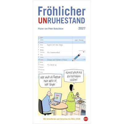 Heye Peter Butschkow: Fröhlicher Unruhestand Planer 2027: Der humorvolle Rentner-Kalender mit Cartoons über das Leben im besten Alter. Freizeit-Planer mit freier Spalteneinteilung. 21 x 45 cm Heye Peter Butschkow: Fröhlicher Unruhestand Planer 2027: Der humorvolle Rentner-Kalender mit Cartoons über das Leben im besten Alter. Freizeit-Planer mit freier Spalteneinteilung. 21 x 45 cm
