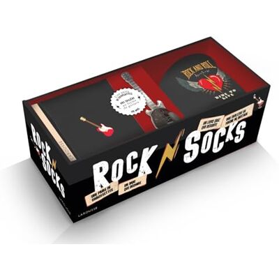 Larousse Rock & Socks !: Coffret avec 1 mug en céramique, 1 cuillère en forme de guitare électrique, 1 paire de chaussettes et 1 livret de 100 questions sur les groupes de rock mythiques Larousse Rock & Socks !: Coffret avec 1 mug en céramique, 1 cuillère en forme de guitare électrique, 1 paire de chaussettes et 1 livret de 100 questions sur les groupes de rock mythiques