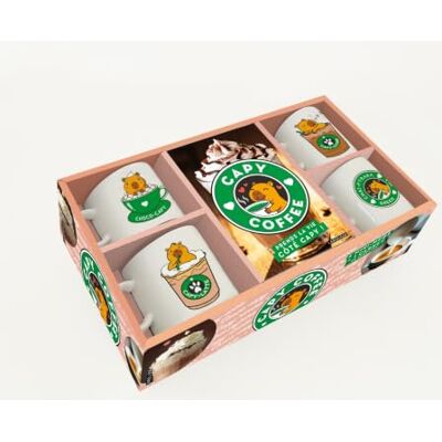Larousse Capy coffee: Coffret avec 4 mini-tasses en céramique et 1 livret de notes et de recettes Larousse Capy coffee: Coffret avec 4 mini-tasses en céramique et 1 livret de notes et de recettes