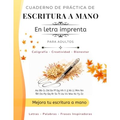 Vega+ Cuaderno de Práctica de Escritura A Mano Letra Imprenta Para Adultos: Aprende a escribir en letra imprenta/palo con ejercicios progresivos y frases ... elegante para mejorar tu letra y relajarte Vega+ Cuaderno de Práctica de Escritura A Mano Letra Imprenta Para Adultos: Aprende a escribir en letra imprenta/palo con ejercicios progresivos y frases ... elegante para mejorar tu letra y relajarte
