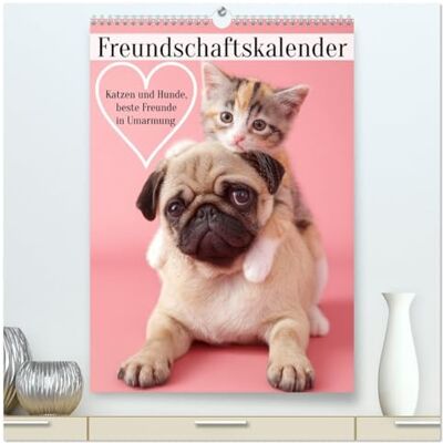 Fotografie, Mb Freundschaftskalender Katzen und Hunde, beste Freunde in Umarmung (hochwertiger Premium Wandkalender 2026 DIN A2 hoch), Kunstdruck in Hochglanz: ... in Bildern. Perfekt als Geschenk für Freunde. Fotografie, Mb Freundschaftskalender Katzen und Hunde, beste Freunde in Umarmung (hochwertiger Premium Wandkalender 2026 DIN A2 hoch), Kunstdruck in Hochglanz: ... in Bildern. Perfekt als Geschenk für Freunde.