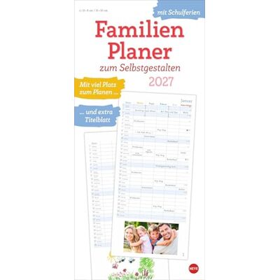Heye Familienplaner zum Selbstgestalten 2027: Blanko-Kalender zum Basteln mit extra Titelblatt für eine persönliche Gestaltung und viel Platz für Notizen. Familien-Kalender 2027. 21 x 45 cm. Heye Familienplaner zum Selbstgestalten 2027: Blanko-Kalender zum Basteln mit extra Titelblatt für eine persönliche Gestaltung und viel Platz für Notizen. Familien-Kalender 2027. 21 x 45 cm.