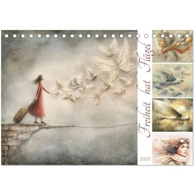 CALVENDO Freiheit hat Flügel (Tischkalender 2026 DIN A5 quer), Monatskalender: Bildwelten zwischen Himmel und Sehnsucht inspiriert von der Idee des Fliegens CALVENDO Freiheit hat Flügel (Tischkalender 2026 DIN A5 quer), Monatskalender: Bildwelten zwischen Himmel und Sehnsucht inspiriert von der Idee des Fliegens