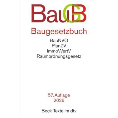 Dtv Baugesetzbuch. BauGB: mit Immobilienwertermittlungsverordnung, Baunutzungsverordnung, Planzeichenverordnung, Raumordnungsgesetz, ... Rechtsstand: 4. November 2025: 5018 Dtv Baugesetzbuch. BauGB: mit Immobilienwertermittlungsverordnung, Baunutzungsverordnung, Planzeichenverordnung, Raumordnungsgesetz, ... Rechtsstand: 4. November 2025: 5018