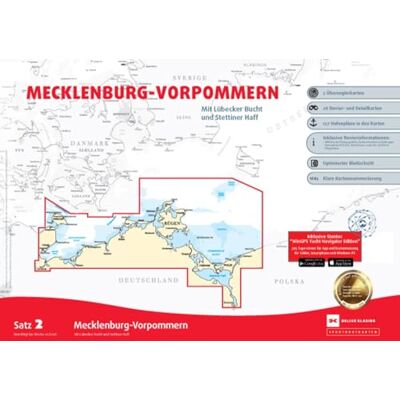 DELIUS KLASING Sportbootkarten Satz 2: Mecklenburg-Vorpommern (Ausgabe 2026): Mit Lübecker Bucht und Stettiner Haff DELIUS KLASING Sportbootkarten Satz 2: Mecklenburg-Vorpommern (Ausgabe 2026): Mit Lübecker Bucht und Stettiner Haff